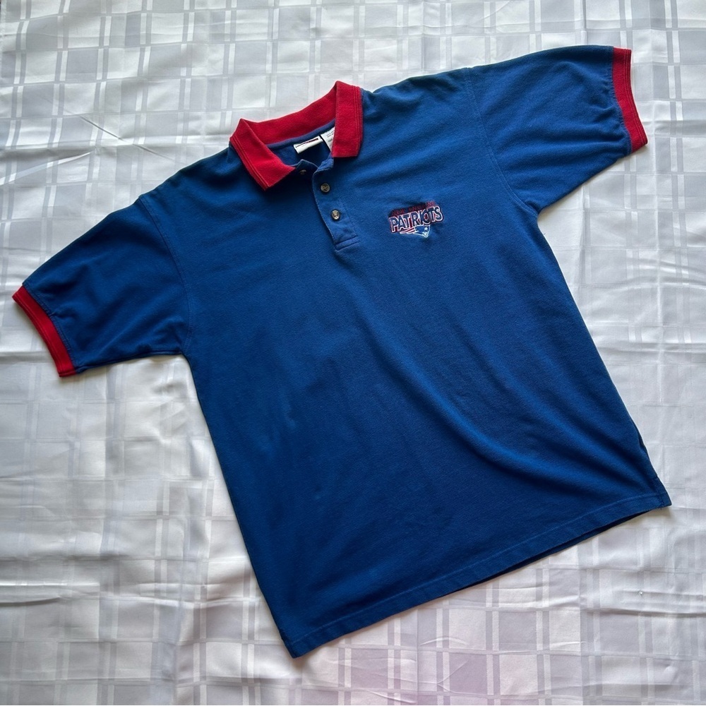 The Edge Vintage ‘98 New England Patriots Short Sleeve Polo Shirt